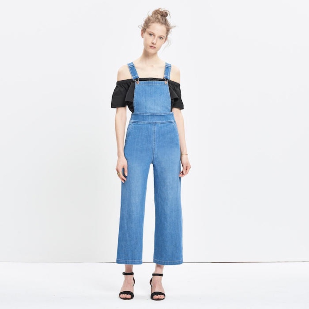 Madewell Summit Culotte Blue Denim Jumpsuit
Size L
